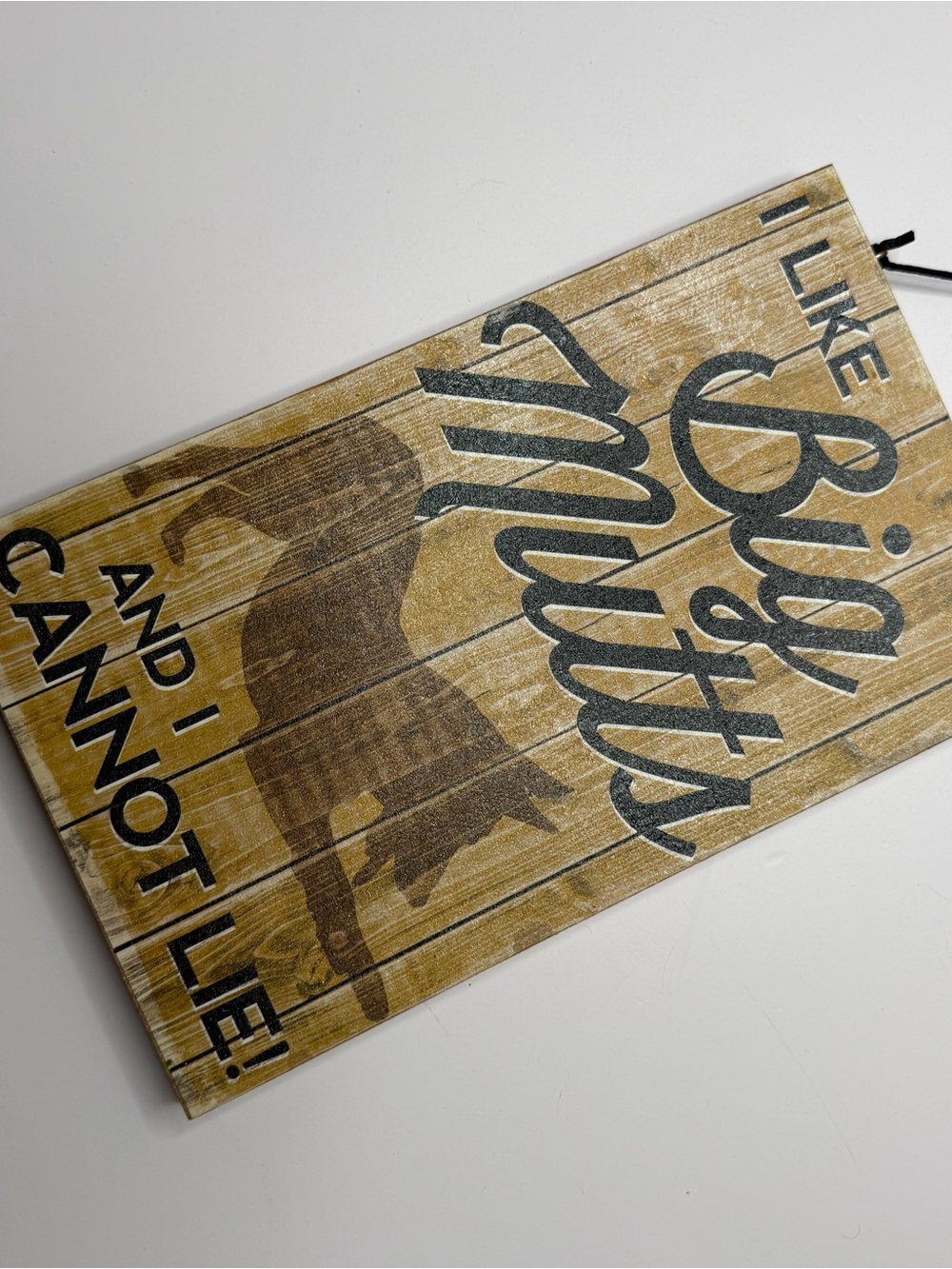 Rustic “I Like Big Mutts” Dog Wall Sign - Brown & Black